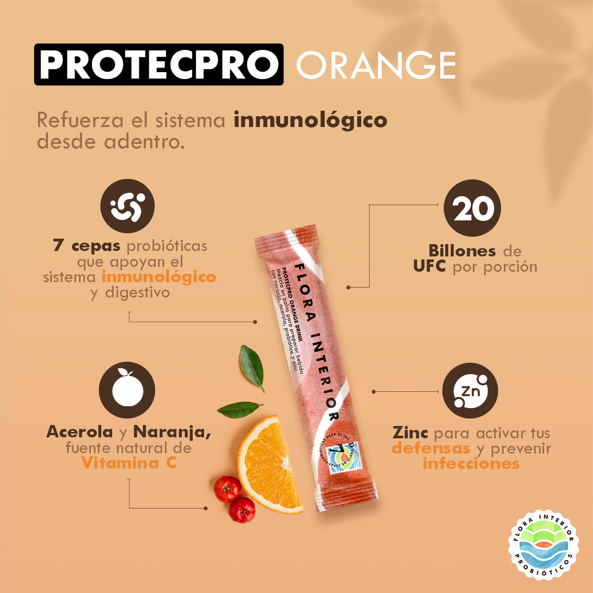 PROBIÓTICO PROTECPRO ORANGE DRINK - Gallery 5