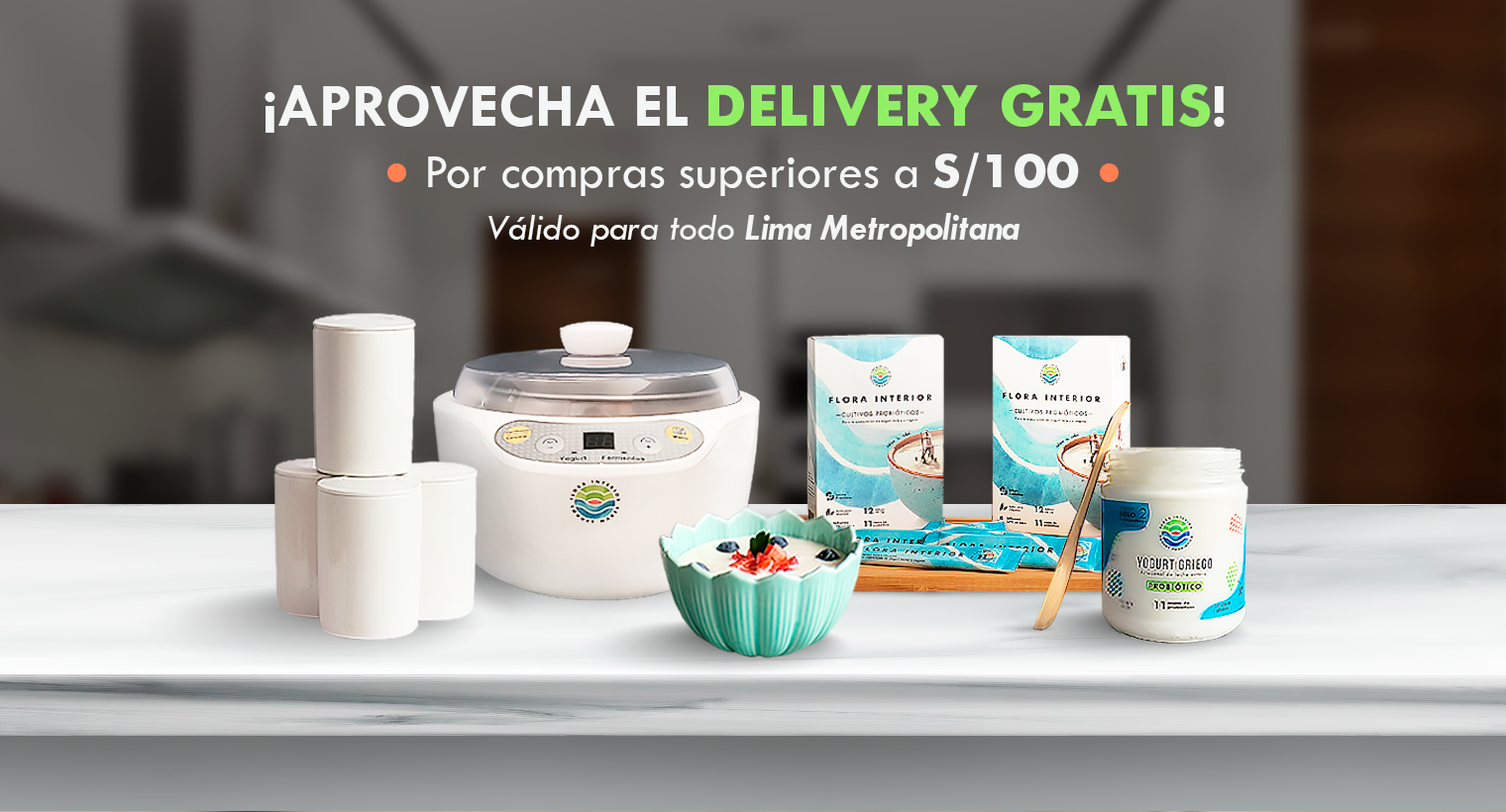Por compras superiores a S/100 el delivery es gratis a Lima Metropolitana
