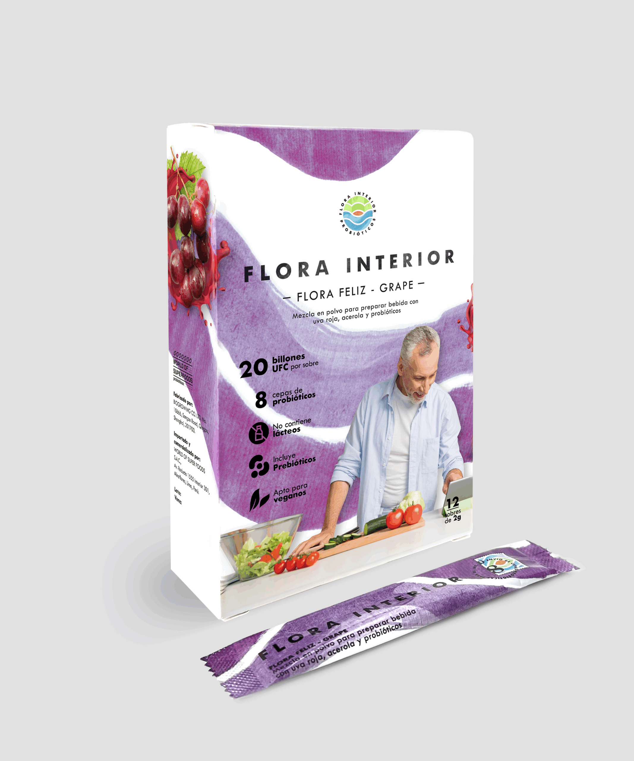 PROBIÓTICO FLORA FELIZ GRAPE