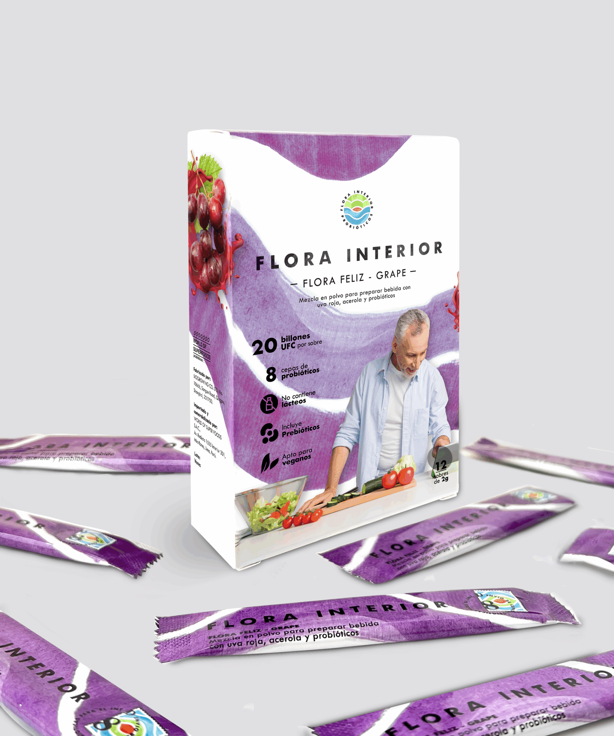 PROBIÓTICO FLORA FELIZ GRAPE - Imagen 4